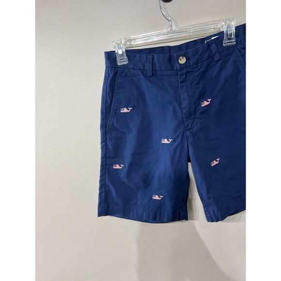 Vineyard Vines Men's Shorts 28 Navy Blue USA Flag Whale Logo Style Cotton - Picture 9 of 13
